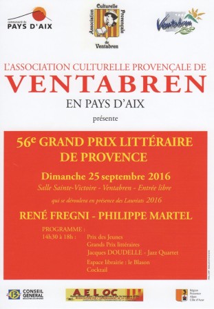 Grand Prix littéraire de Provence 2016 Grand Prix littéraire de Provence 2016